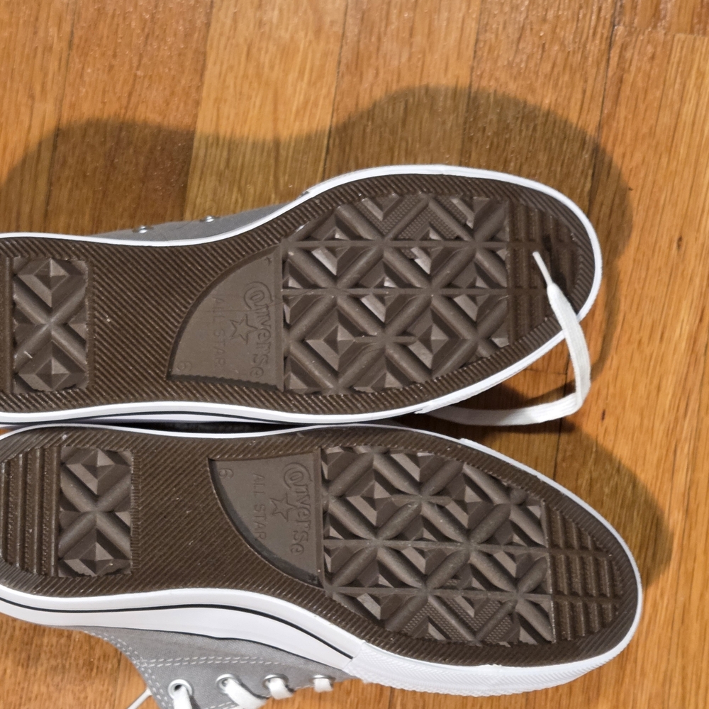 NEW Gray Converse All Star Lift Platform Low-Top Sneakers Sz 8 - Picture 4 of 6